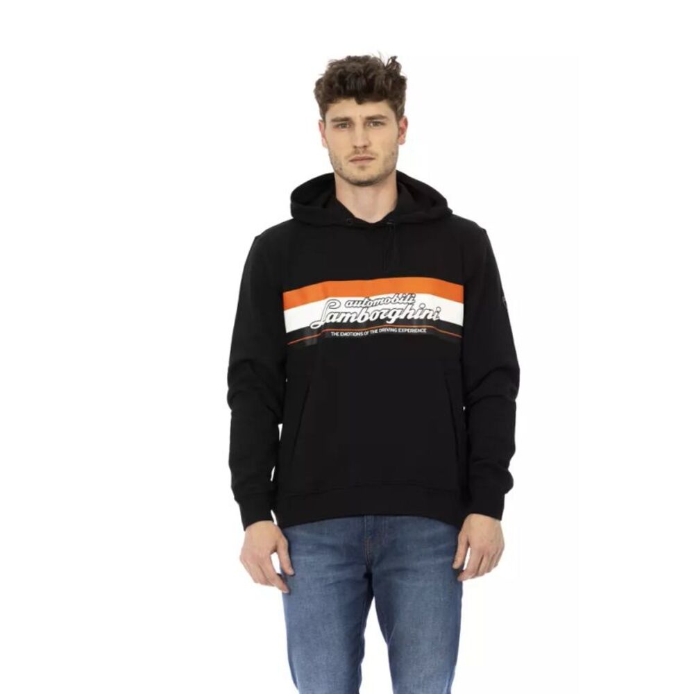 Automobili Lamborghini Black Cotton Men Men's Hoodie